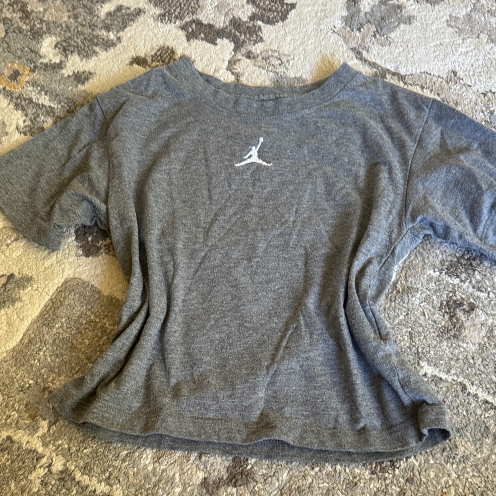 Jordan Charcoal Tee with White Logo
